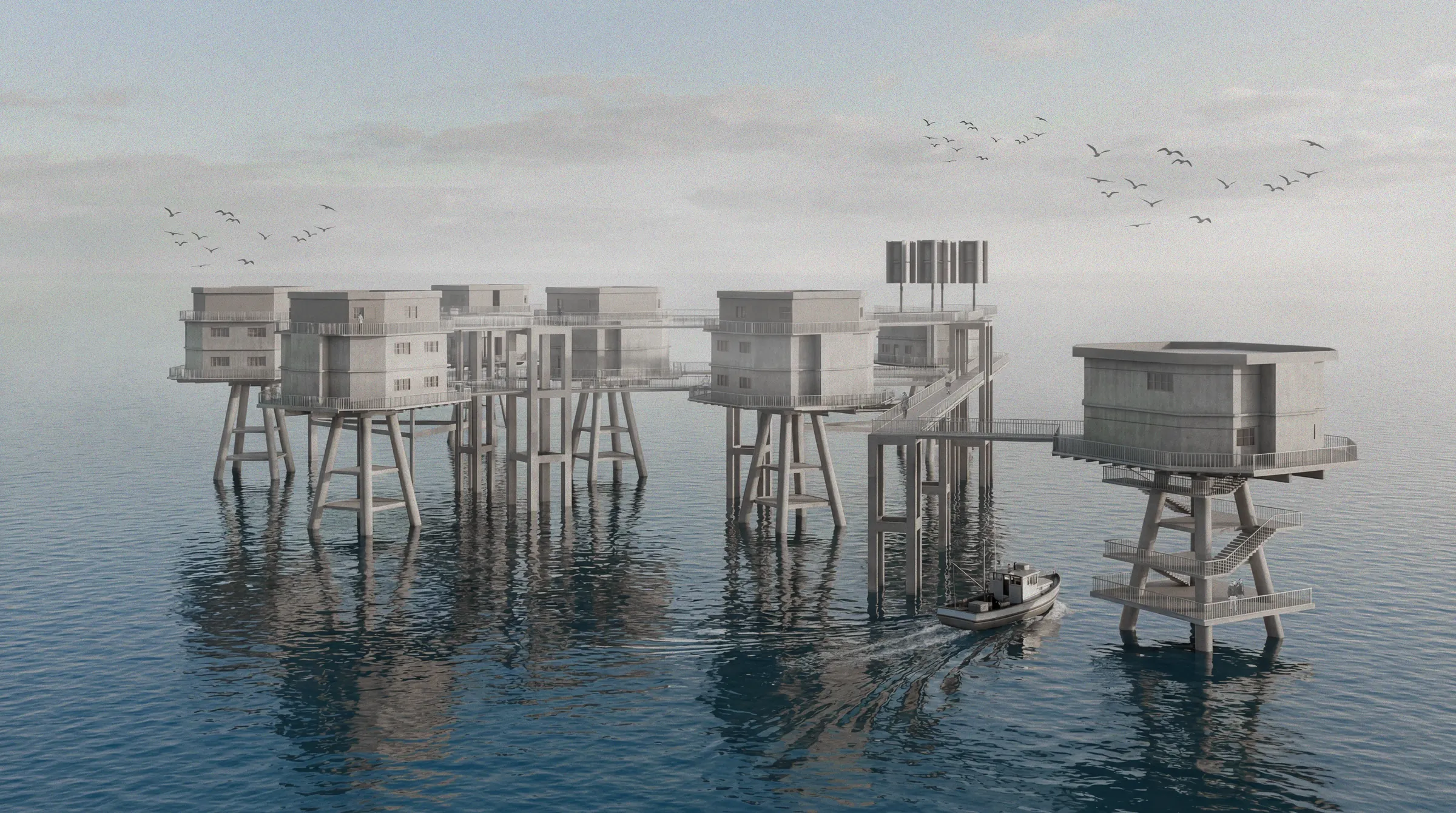 Maunsell Forts, project render